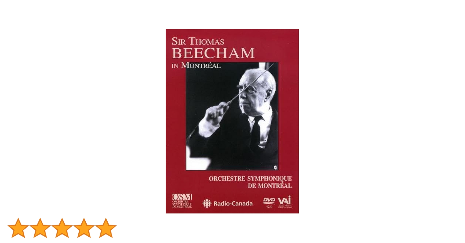 その他 Sir Thomas Beecham in Montreal [DVD] Thomas Beecham in Montreal (1956) / Mozart Handel / Vai DVD